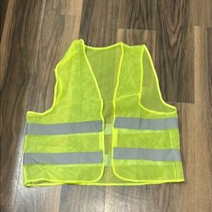 Neon Yellow Safety Vest with Reflective Stripes